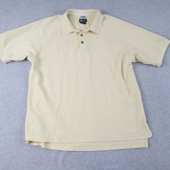 adidas Other - Adidas Golf Polo Shirt Mens Large Climalite Stretch Knit Yellow Short Sleeve
